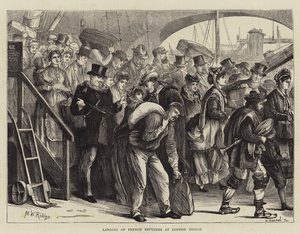 Lądowanie francuskich uchodźców na London Bridge